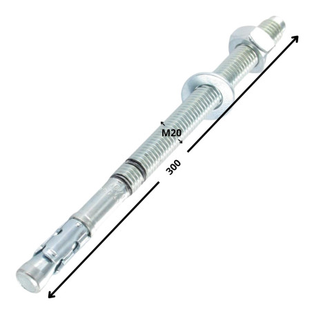 1 x Goujon Ancrage R-XPTIIIZP M20X300 Acier zingué RAWLPLUG
