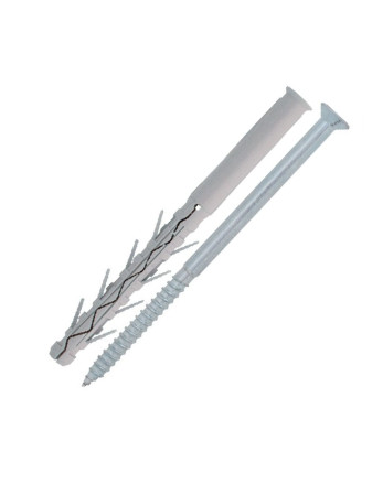 Cheville à frapper Longue Nylon 10X85 + Vis Tête fraisée Acier zingué