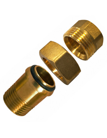 Raccord union droit joint torique 26x34 (1") Mâle/Femelle Laiton Figure 341