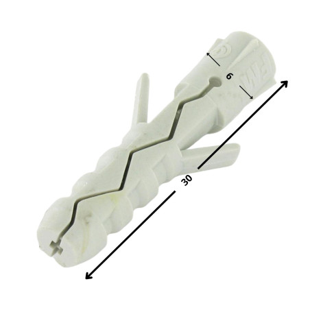 1 x Cheville Nylon 6X30 Sans Collerette