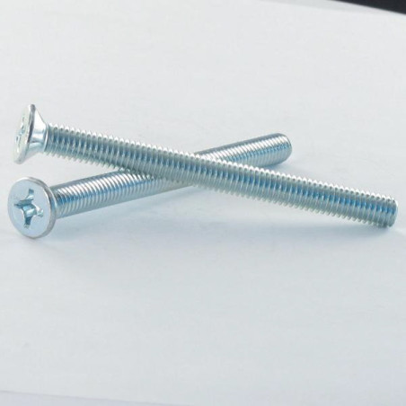 1 x Vis métaux Tête fraisée Phillips n° 2 M5X10 Acier zingué