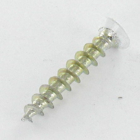 1 x Vis pvc Tête fraisée bombée TFB Phillips 4.3X25 Acier zingué RAL9003 blanc de sécurité