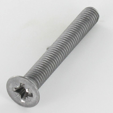 1 x Vis métaux Tête fraisée Pozi N°2 M5X55 Acier brut