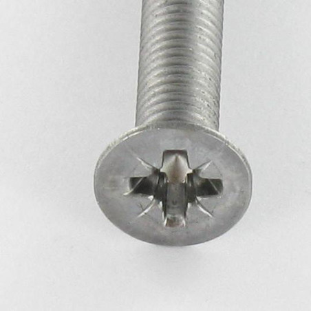 1 x Vis métaux Tête fraisée Pozi N°2 M5X55 Acier brut