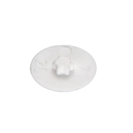 1 x Cache tête de vis TORX T20 Diamètre de tête: 12 Polyéthylène RAL9010 blanc pur