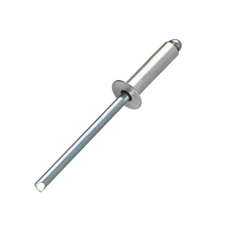 1 x Rivet aveugle Aluminium Tige acier 4X18 Epaisseur de serrage 12 à 14 Tête fraisée ALX