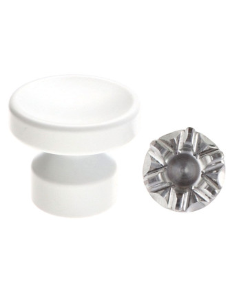 Patère décoratif Aluminium Blanc avec fixation pour plaque de plâtre L'ATTACHANTE