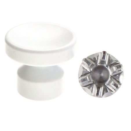 1 x Patère décoratif Aluminium Blanc avec fixation pour plaque de plâtre L'ATTACHANTE