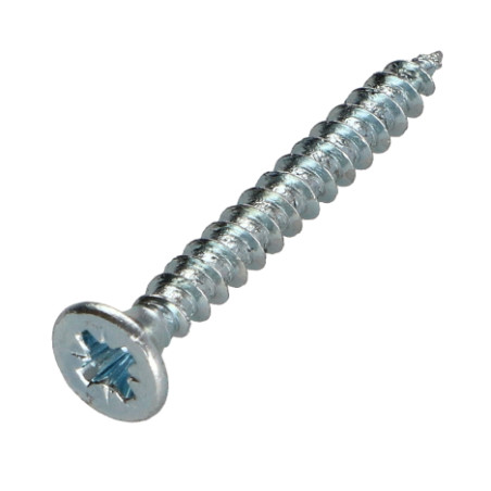 1 x VBA Vis bois agglo Tête fraisée Pozi N°3 6X30 Filetage total Acier zingué