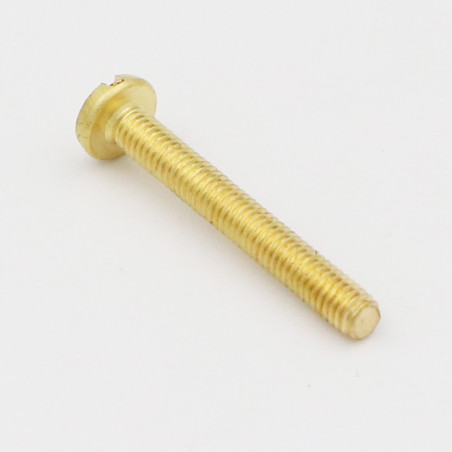 1 x Vis métaux Laiton Tête cylindrique large TCL Fendue M6X16