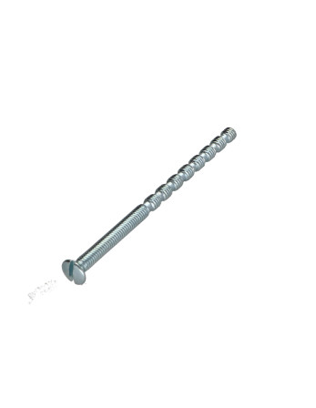 Vis métaux Tête fraisée bombée TFB Fendue M4X70 Filetée sur 40 Sécable Acier zingué