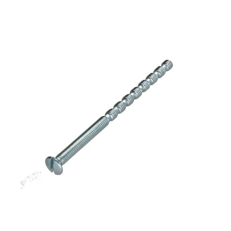 1 x Vis métaux Tête fraisée bombée TFB Fendue M4X70 Filetée sur 40 Sécable Acier zingué