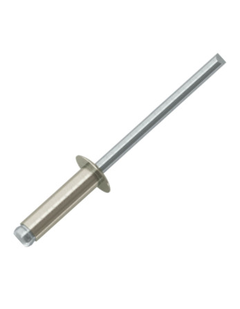 Rivet aveugle Aluminium Tige acier 4X8 Epaisseur de serrage 2 à 4 Tête Ronde Standard RAL9002 blan gris