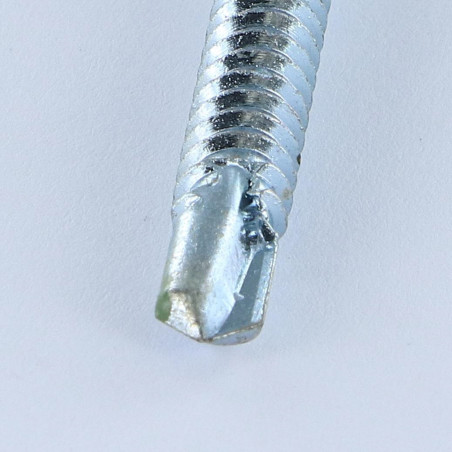 1 x Vis autoperceuse Tête hexagonale TH 6.3X75 Filet tôle Acier zingué RAL6011 vert reseda