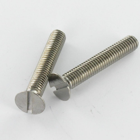 1 x Vis métaux Laiton chrome Tête fraisée Fendue M5X10