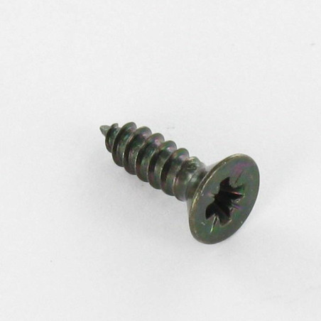 1 x Vis tôle Tête fraisée Pozi 3.9X13 Acier zingué noir