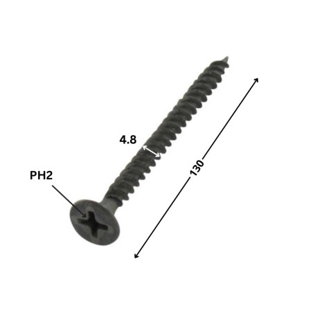 1 x Vis pour plaque de plâtre GFD Acier phosphate 4.8X130