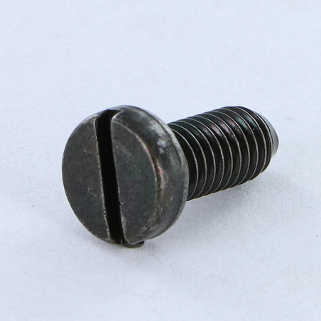 1 x Vis métaux Tête cylindrique large TCL Fendue M5X12 B.P. Acier zingué noir