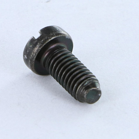 1 x Vis métaux Tête cylindrique large TCL Fendue M5X12 B.P. Acier zingué noir