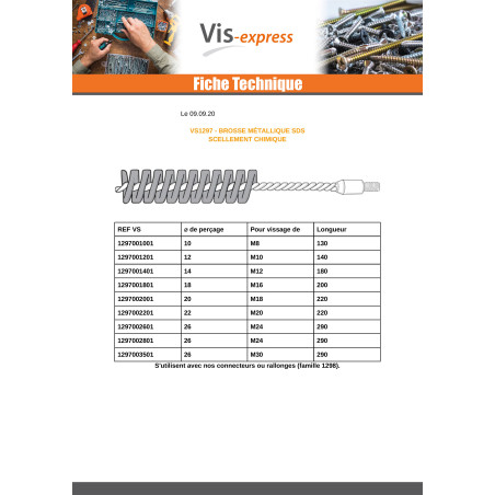 1 x BROSSE Métallique Diamètre 14 Pour M12