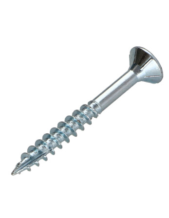 Vis bois TEKOR Tête fraisée Cranté 5X50 Filetée sur 30 TORX T25 Acier zingué Pointe antifendage type 17