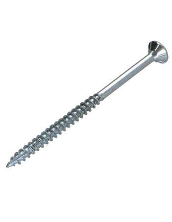 Vis bois TEKOR Tête fraisée Cranté 5X60 Filetée sur 36 TORX T25 Acier zingué Pointe antifendage type 17