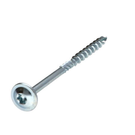 1 x Vis bois TEKOR Tête disque TORX T40 Pointe antifendage type 17 8X100 Filetage partiel Acier zingué