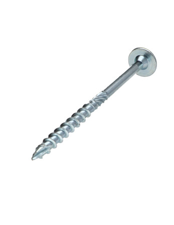 Vis bois TEKOR Tête disque TORX T40 Pointe antifendage type 17 8X100 Filetage partiel Acier zingué