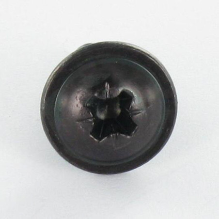 1 x Vis tôle Poelier Pozi 4.8X9.5 Acier zingué noir Sans pointe