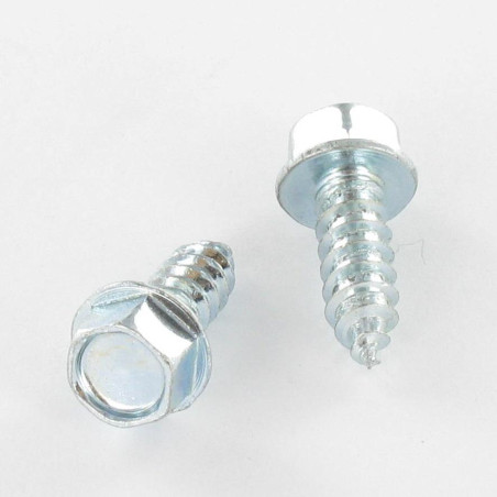 1 x Vis tôle Tête hexagonale TH Embase collerette 6.3X60 Acier zingué