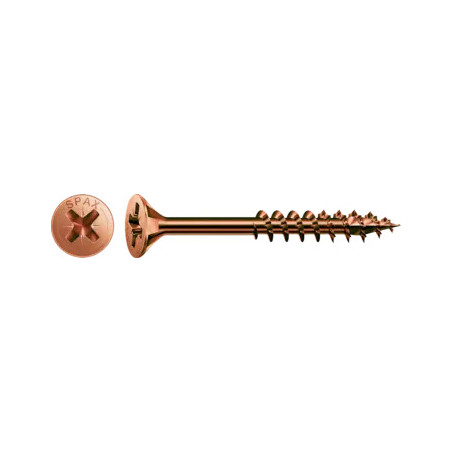 1 x Vis Spax Tête fraisée Pozi N°2 5X100 Filetage partiel ACBRU