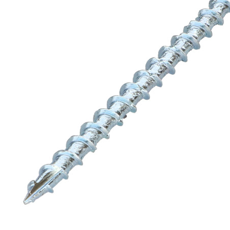 1 x Vis charpente TEKOR Tête fraisée Cranté TORX T40 10X140 Filetée sur 80 Pointe antifendage type 17 Acier zingué