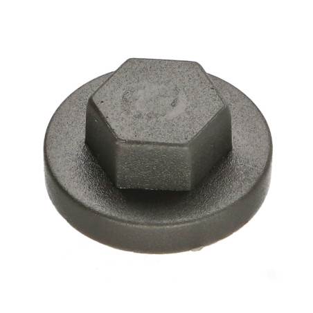 1 x Capuchon Tête hexagonale TH Polyéthylène RAL7022 gris tarre d'ombre pour vis autoperceuse ou tole de diam 6.3