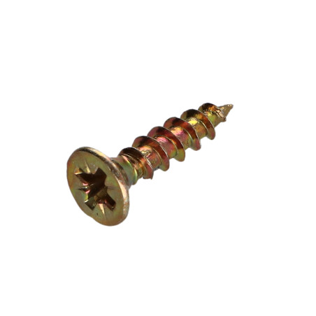1 x VBA Vis bois agglo Tête fraisée Pozi N°2 4X25 Filetage total Bichromaté