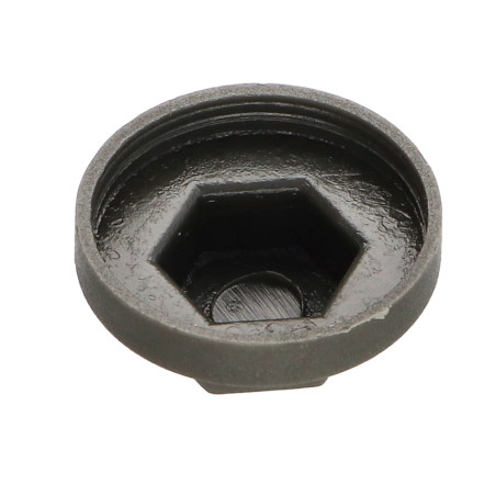 1 x Capuchon Tête hexagonale TH Polyéthylène RAL7022 gris tarre d'ombre pour vis autoperceuse ou tole de diam 6.3