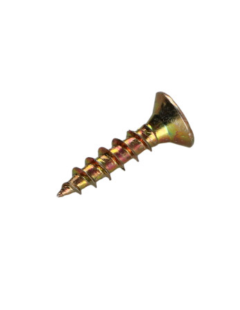 VBA Vis bois agglo Tête fraisée Pozi N°2 4X25 Filetage total Bichromaté