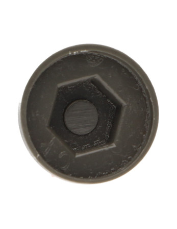 Capuchon Tête hexagonale TH Polyéthylène RAL7022 gris tarre d'ombre pour vis autoperceuse ou tole de diam 6.3