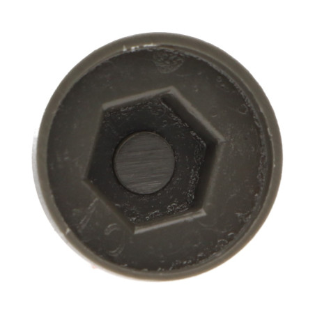 1 x Capuchon Tête hexagonale TH Polyéthylène RAL7022 gris tarre d'ombre pour vis autoperceuse ou tole de diam 6.3