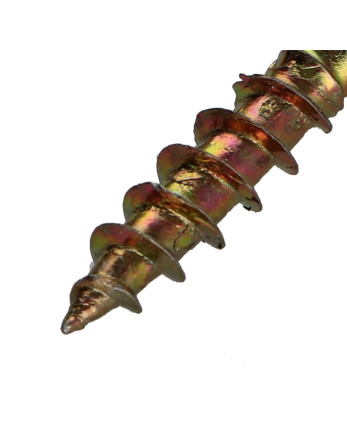 VBA Vis bois agglo Tête fraisée Pozi N°2 4X25 Filetage total Bichromaté