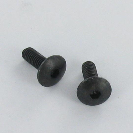 1 x Vis Poelier Clé de 4 HC4 M6X12 Cranté SOUS Tête Acier zingué noir