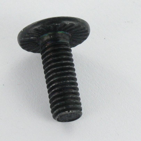 1 x Vis Poelier Clé de 4 HC4 M6X12 Cranté SOUS Tête Acier zingué noir