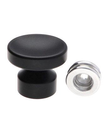 Patère décoratif Aluminium Noir avec fixation multi-matériaux L'ATTACHANTE