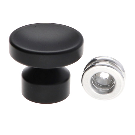 1 x Patère décoratif Aluminium Noir avec fixation multi-matériaux L'ATTACHANTE