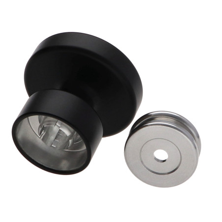 1 x Patère décoratif Aluminium Noir avec fixation multi-matériaux L'ATTACHANTE