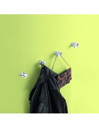 Patère décoratif Aluminium Noir avec fixation multi-matériaux L'ATTACHANTE