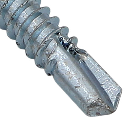 1 x Vis autoperceuse Tête hexagonale TH 6.3X75 Filet tôle Acier zingué RAL9016LIQUID