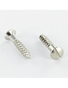 Vis bois Laiton chrome Tête fraisée bombée TFB Fendue 6X60