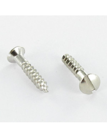 Vis bois Laiton chrome Tête fraisée bombée TFB Fendue 6X60