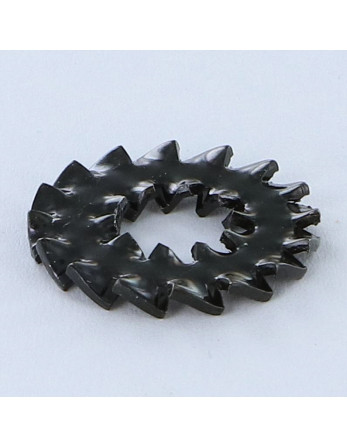 Rondelle éventail Double denture DD M8 Acier zingué noir