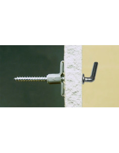 Cheville Nylon 8X40 Avec Gond COURT Collerette 4X45 2